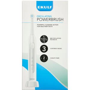 Ekulf Oscillating Powerbrush, Hvid, 1 stk (Restlager)